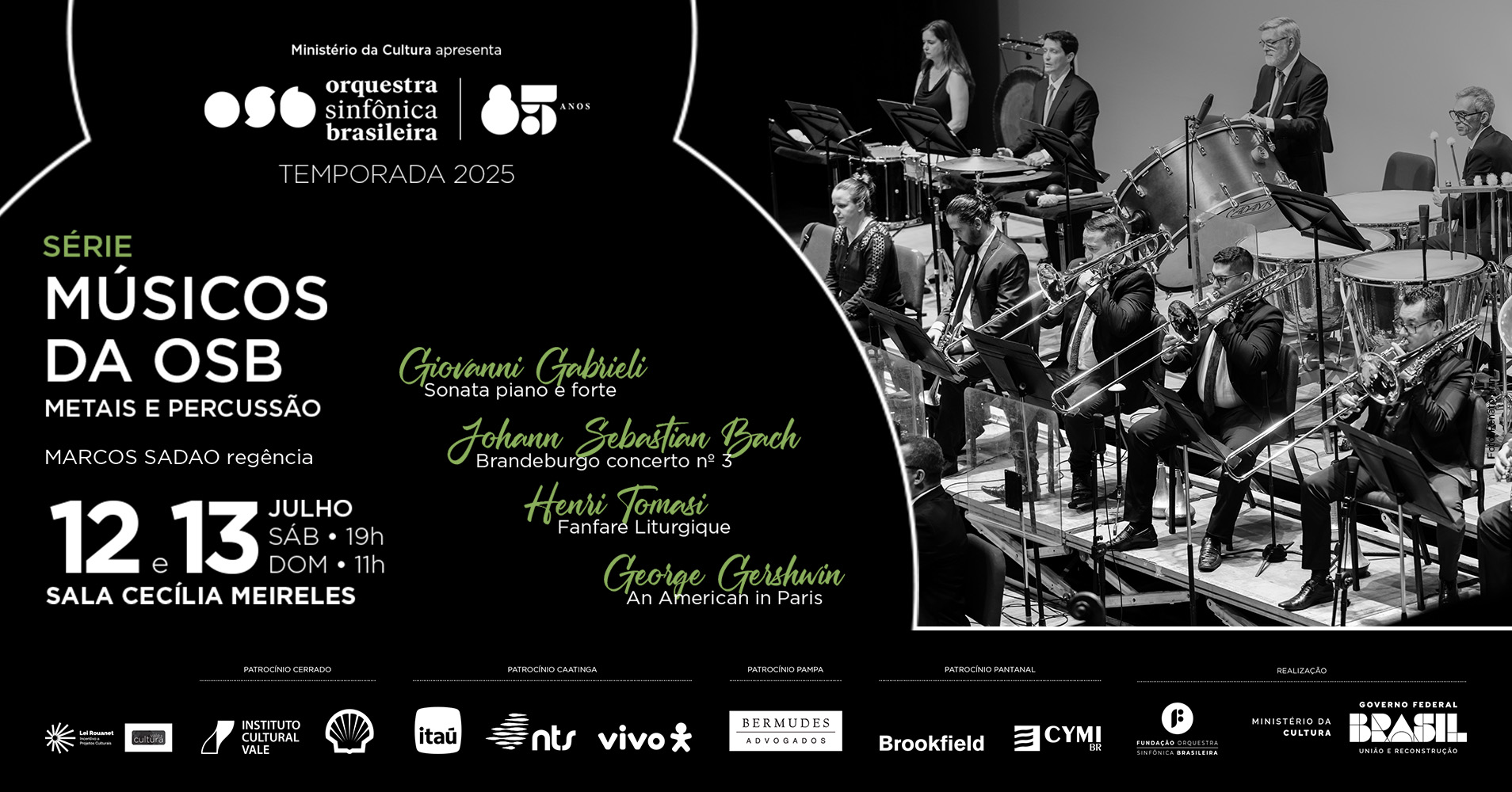 Série Músicos da OSB - metais e percussão